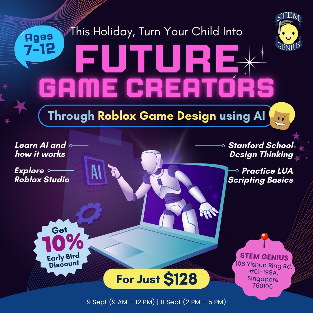 Kids Holiday Classes in Singapore: AI, Robotics - Stem Genius